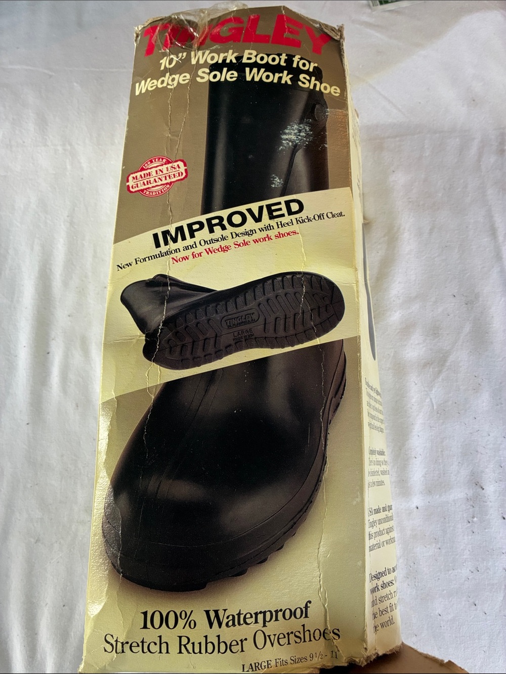 Tingley 10" Black Waterproof Stretch Rubber Work Overshoes